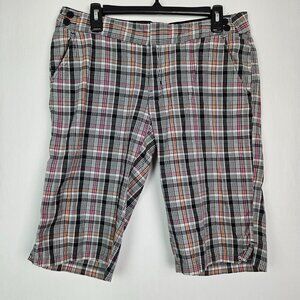 The North Face Liliput 100% Cotton Plaid Bermuda Short 14 Long
